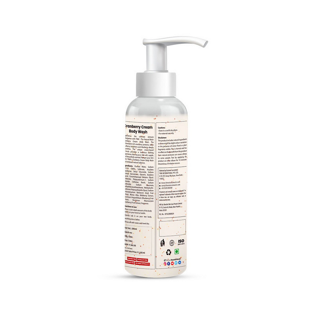The Natural Wash Cranberry Cream Body Wash | Grocsy