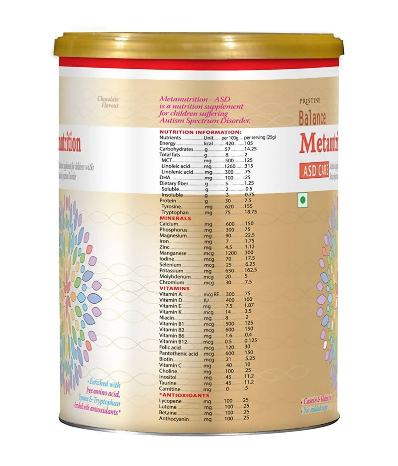 Pristine Organics Balance Metanutrition ASD Care | Grocsy