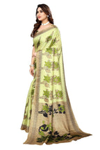 Vamika pista Printed Art Silk Saree | Grocsy
