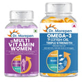 Dr. Morepen Multivitamin Women Tablets and Omega 3 Deep Sea Fish Oil Softgels Combo | Grocsy