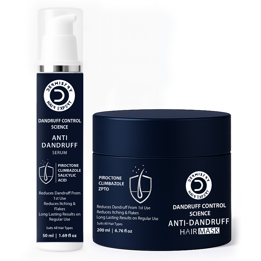 Dermistry Anti-Dandruff Control Hair Mask & Serum Combo | Grocsy