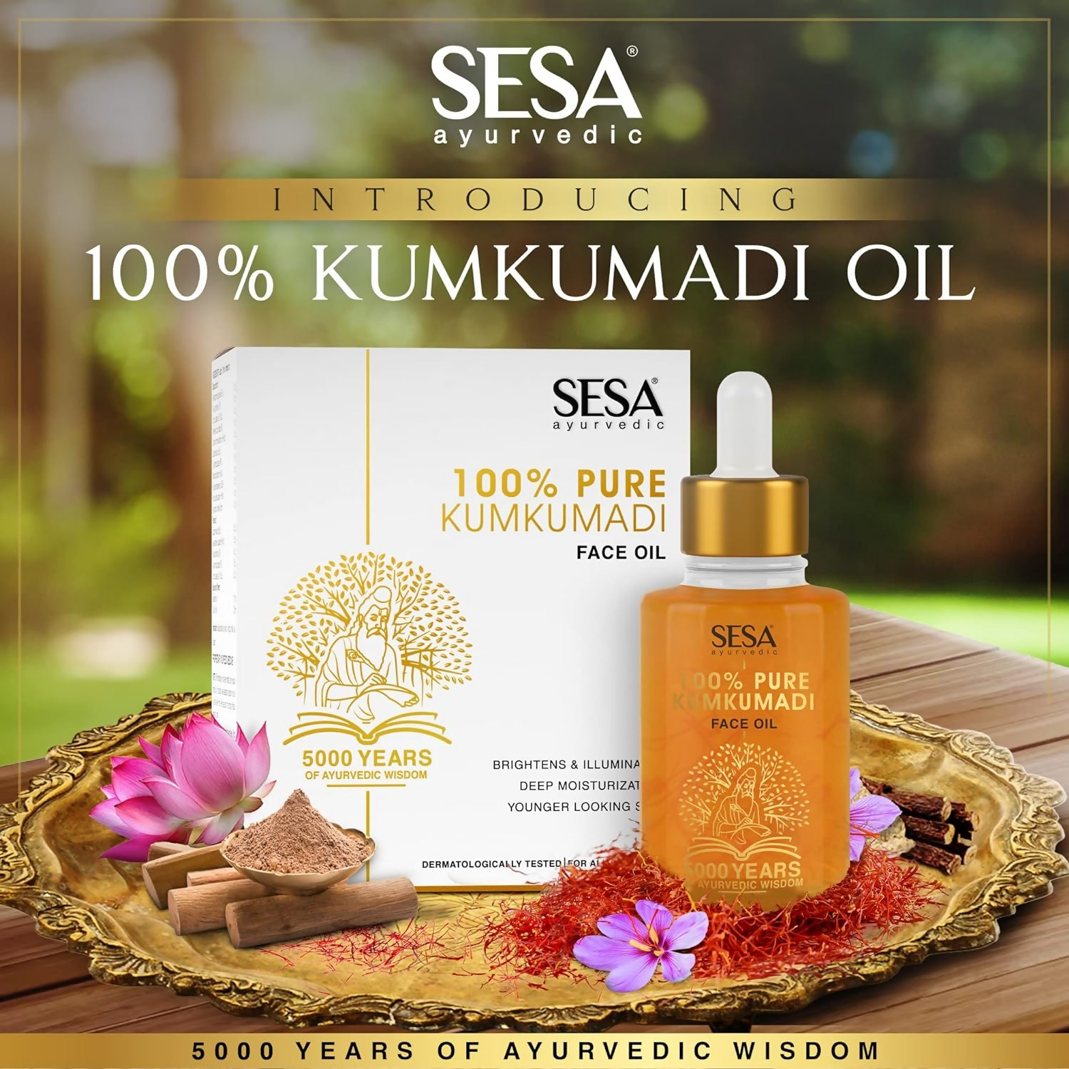 Sesa Ayurvedic Kumkumadi Face Oil | Grocsy