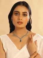 Nuyug Celestial Emerald Cubic ZIrcon Necklace Set | Grocsy