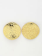 NVR Women's Gold-Polished Circular Shape Studs Earring | Grocsy
