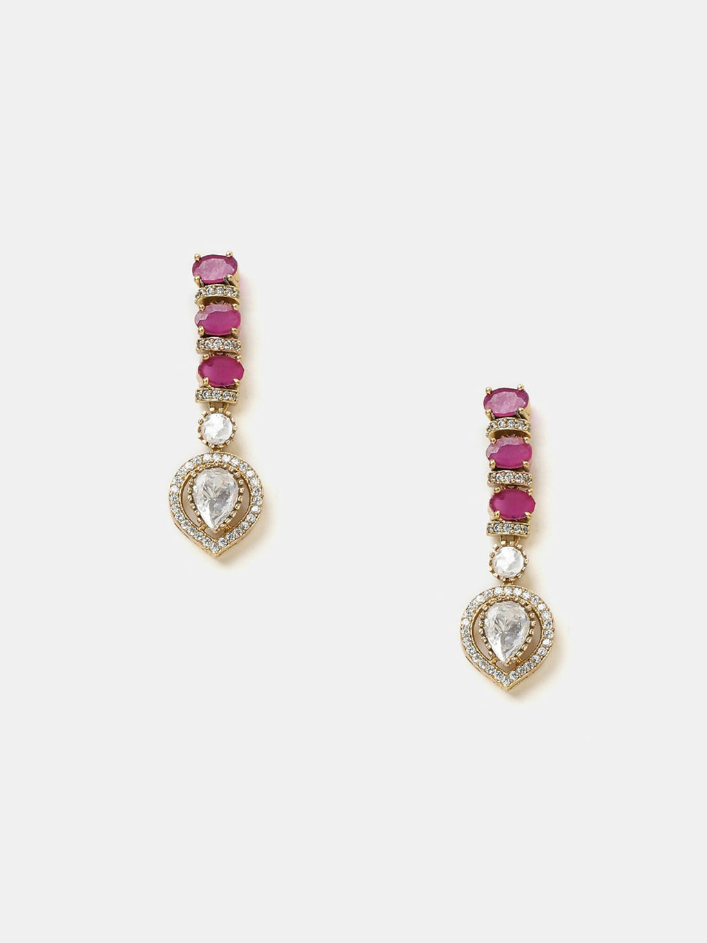 Ruby Raang Pink Kundan Necklace Set | Grocsy