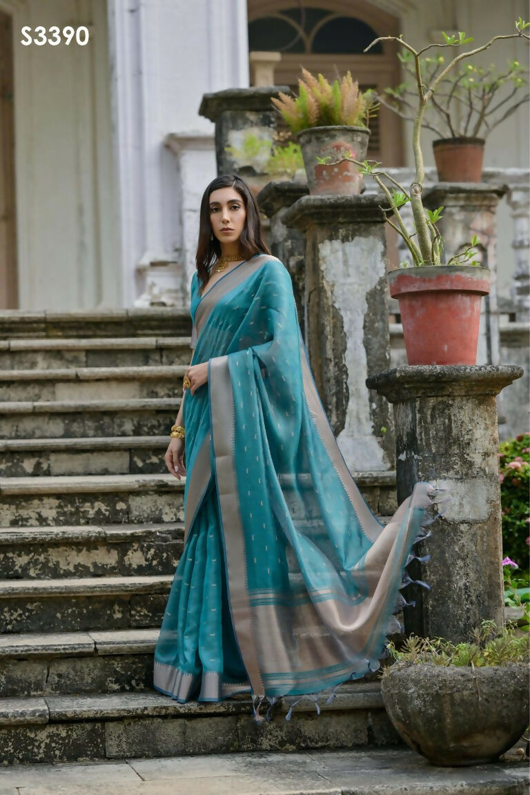 Rama Kalyani Silk Woven Design Saree - Priyalaxmi | Grocsy