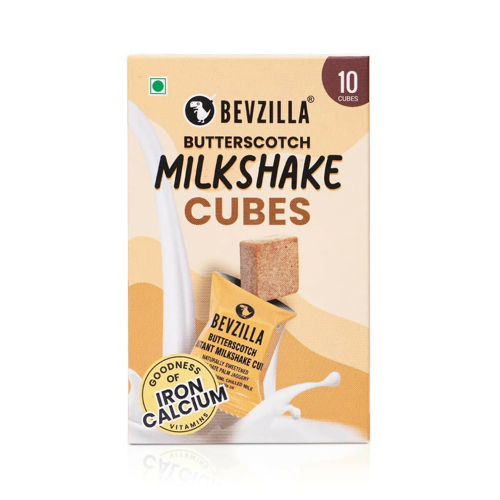 Bevzilla Butterscotch Instant Milkshake Cubes with Organic Date Palm Jaggery | Grocsy