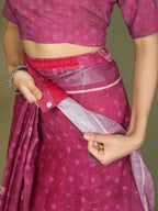 Shree Shyam Fashion Cotton Purple Saree | Grocsy