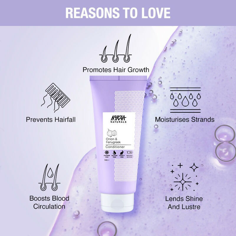 Nykaa Naturals Anti-Hair Fall -Free Conditioner With Onion & Fenugreek | Grocsy
