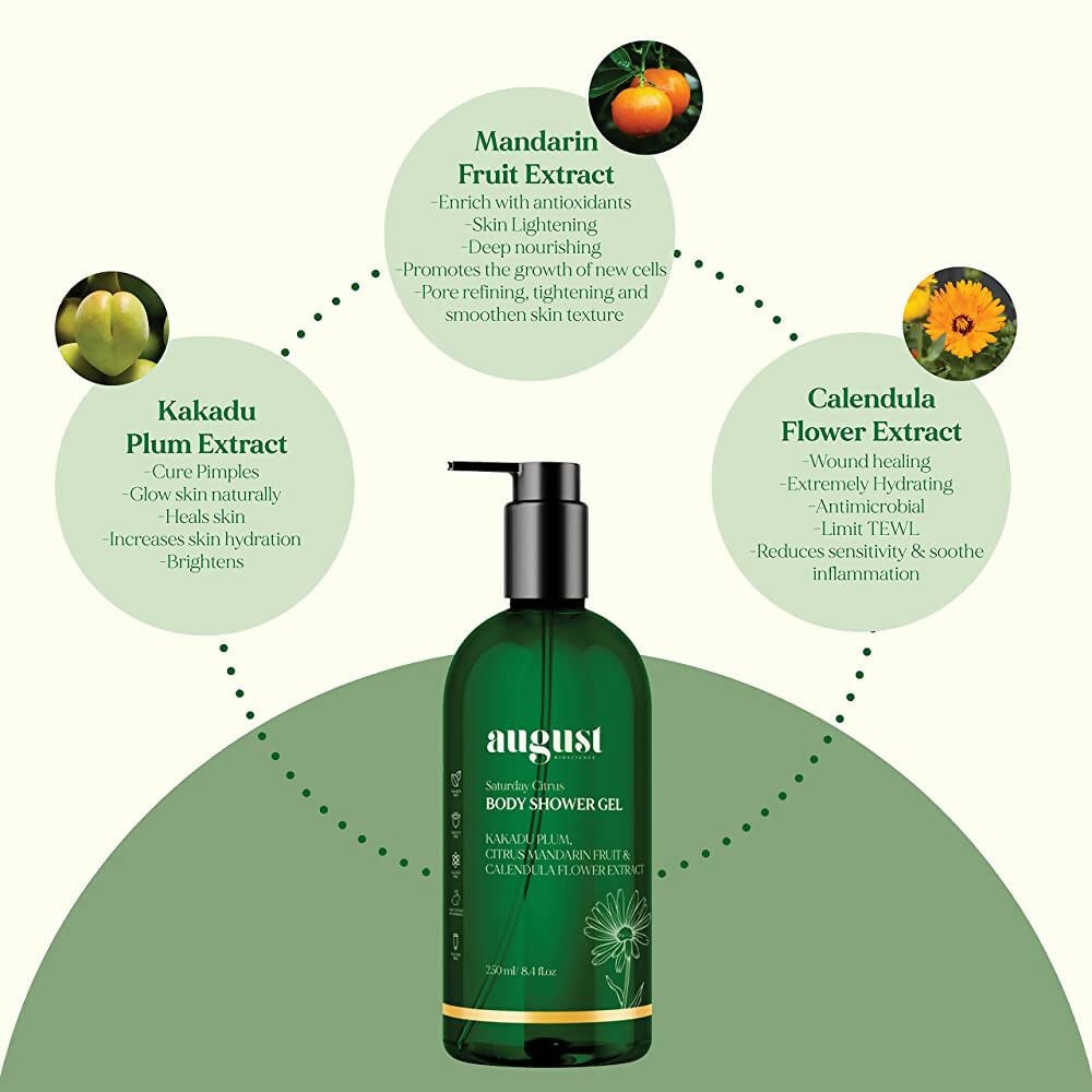 August Bioscience Saturday Citrus Body Shower Gel | Grocsy