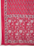 Joban Fashion Printed Pink Pure Cotton Kurta Set | Grocsy
