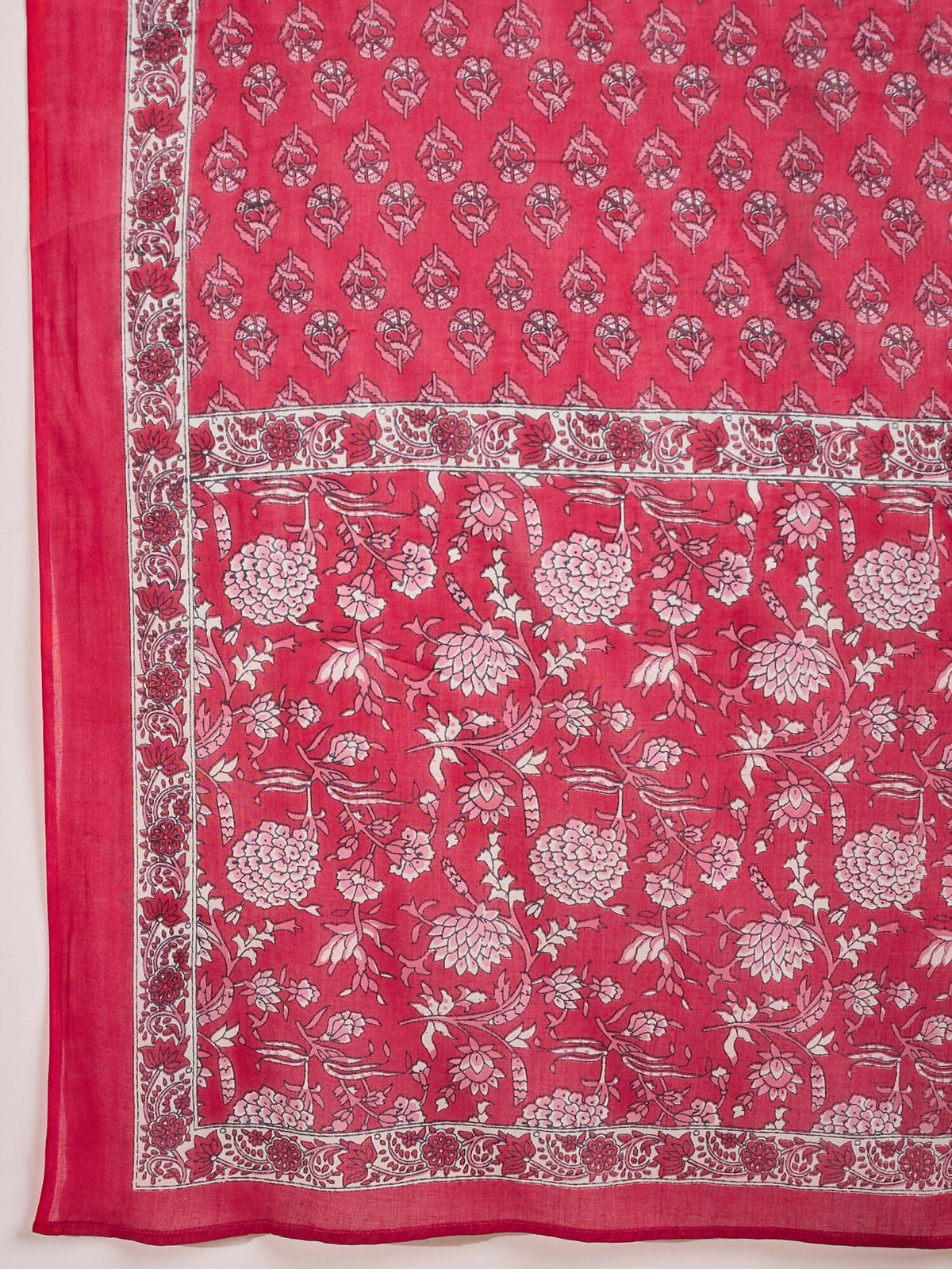 Joban Fashion Printed Pink Pure Cotton Kurta Set | Grocsy