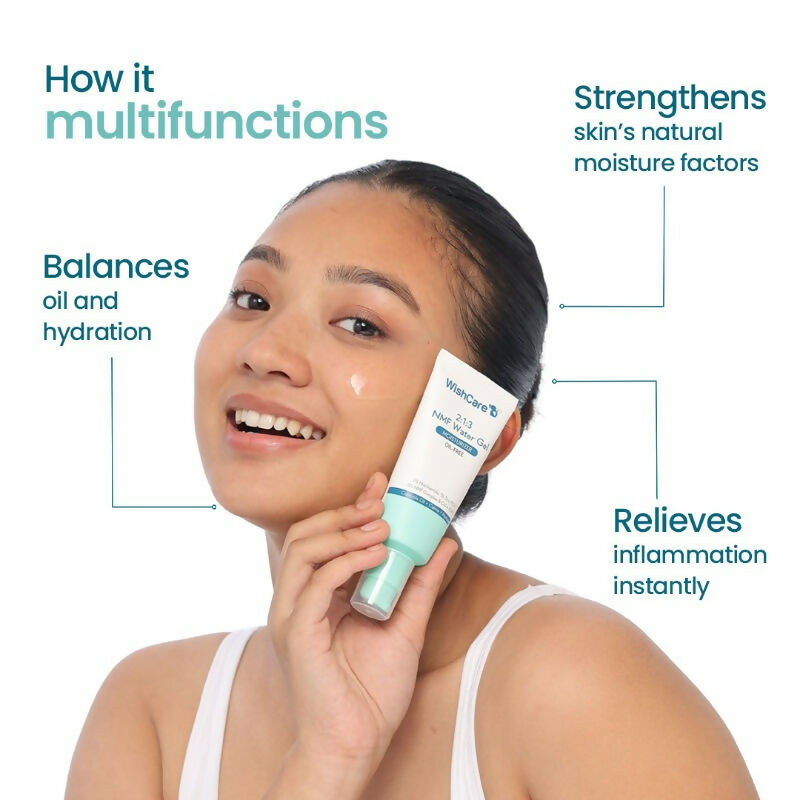 Wishcare 2:1:3 NMF Water Gel Moisturizer for Oily & Sensitive Skin, Oil-Free | Grocsy