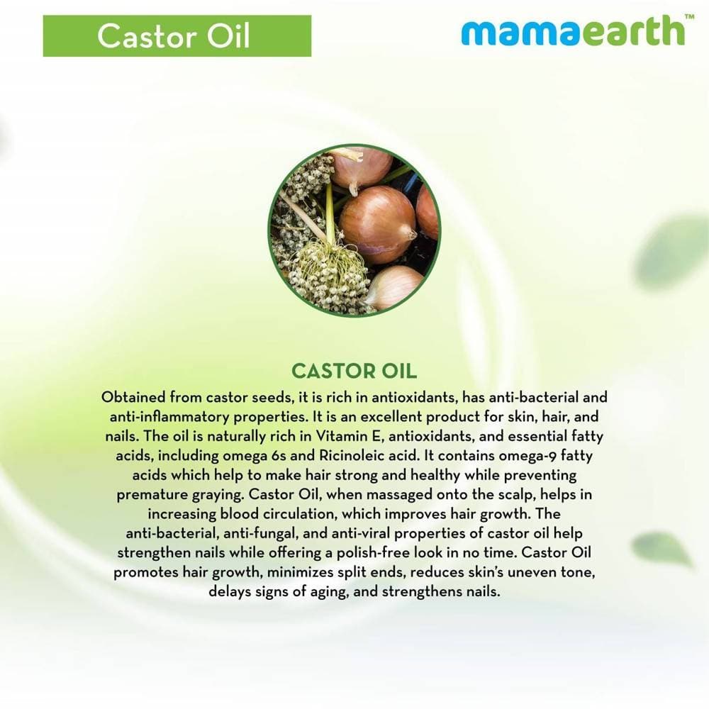 Mamaearth Castor Oil For Skin , Hair and Nails | Grocsy