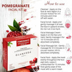 Glamveda Pomegranate Fruit Facial Kit For Brightening & Radiance | Grocsy