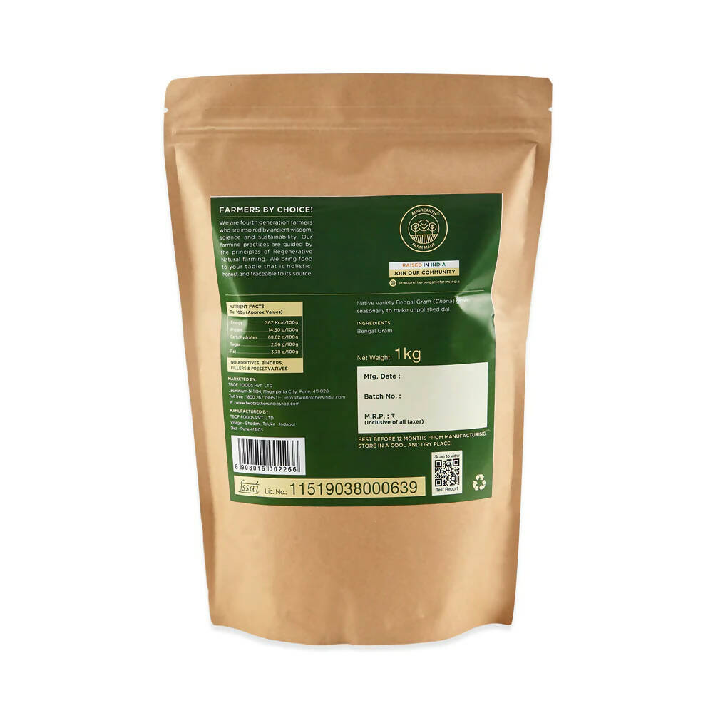 Two Brothers Organic Farms Chana Dal (Split Chickpea), Unpolished | Grocsy
