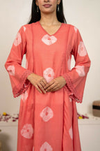 Joban Fashion Pink Tie & Dye Cotton Suit Set | Grocsy