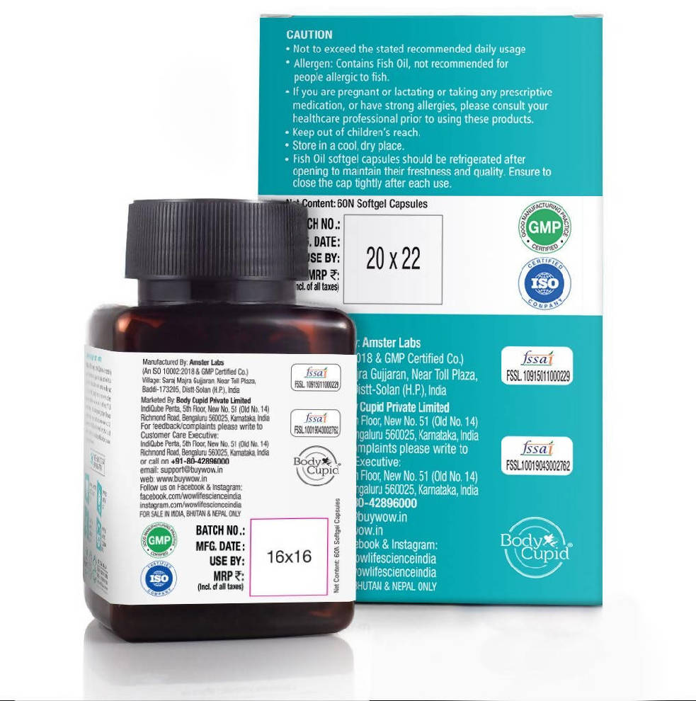Wow Life Science Omega 3 Capsules | Grocsy
