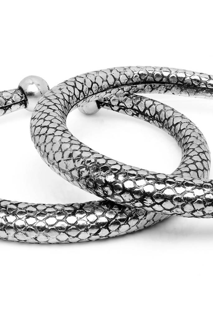 Mominos Fashion Kamal Johar Oxidised Silver Plain Kadiyam Anklets | Grocsy
