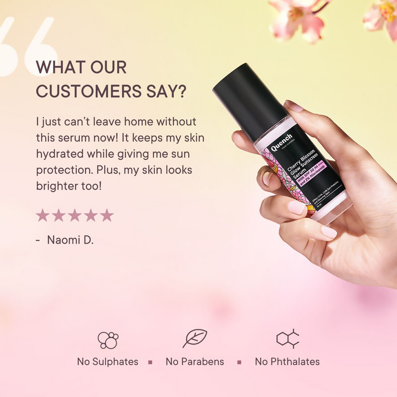 Quench Cherry Blossom Glow Sunscreen Serum | Grocsy