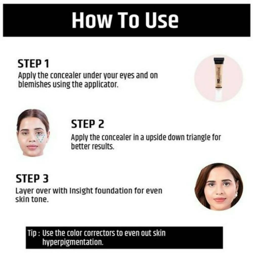 Insight Cosmetics HD Concealer - Natural Finish, Water-Resistant - Honey | Grocsy