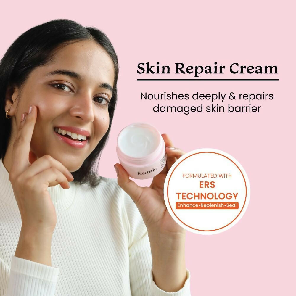 Foxtale Skin Repair Cream With Olive Leaf Extract, Provitamin B5 & Niacinamide | Grocsy