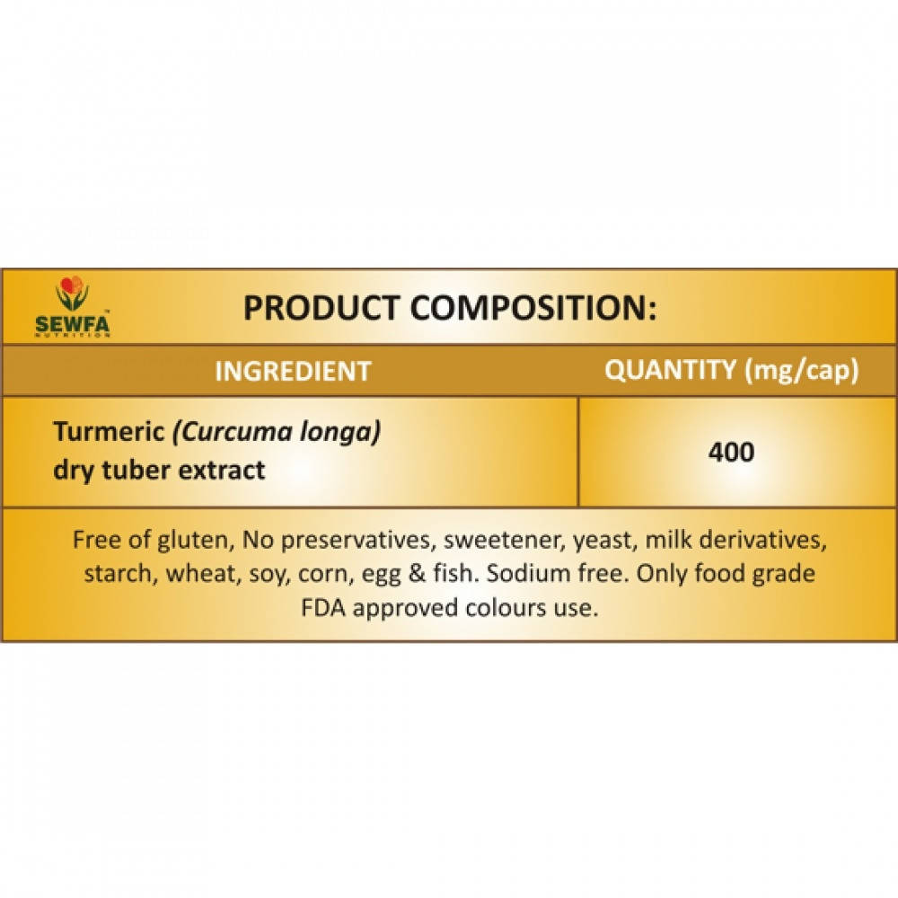 Sewfa Naturals Turmeric Capsules | Grocsy