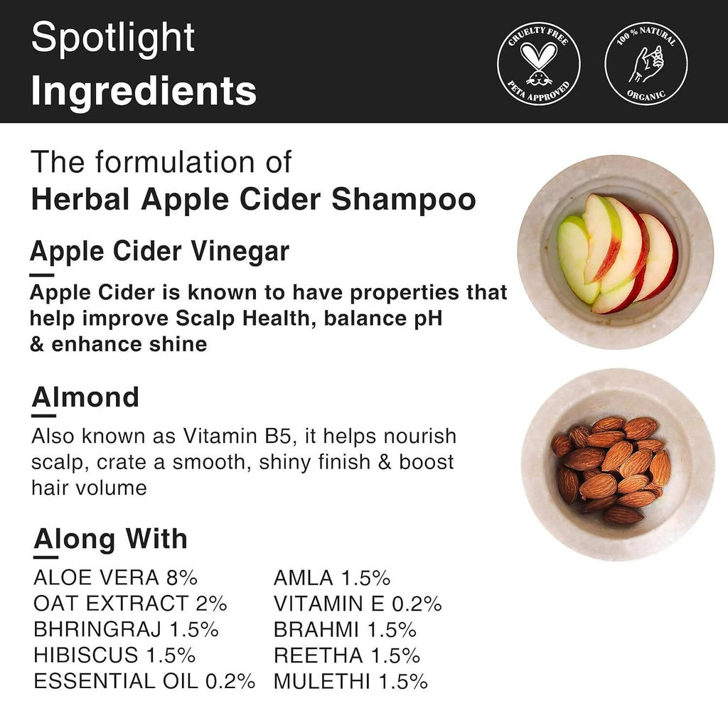 Soulflower Pro Vitamin B5 Apple Cider Vinegar Shampoo | Grocsy