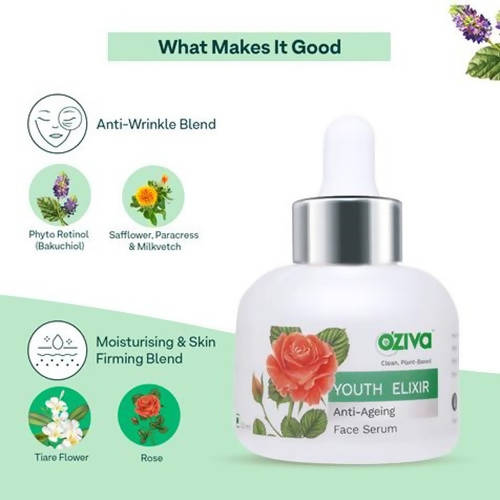 OZiva Youth Elixir Anti-Ageing Face Serum | Grocsy