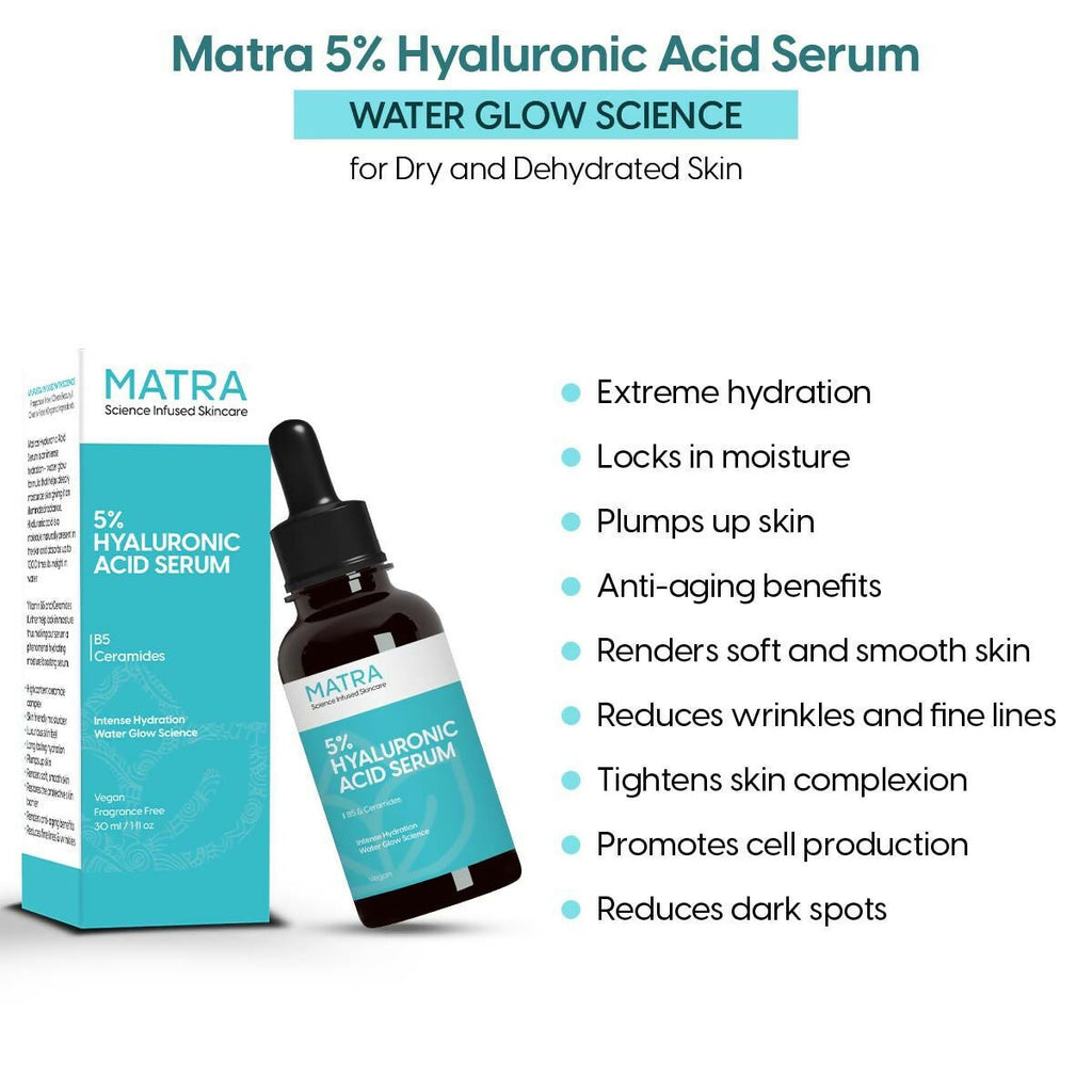 Matra 5% Hyaluronic Acid Serum For Skin Hydration, Anti-Aging & Glowing Skin | Grocsy