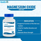 Healthvit Magnesium Oxide 370mg Capsules | Grocsy