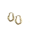 Bling Accessories Antique Brass Finish Metal Hoop Earrings | Grocsy
