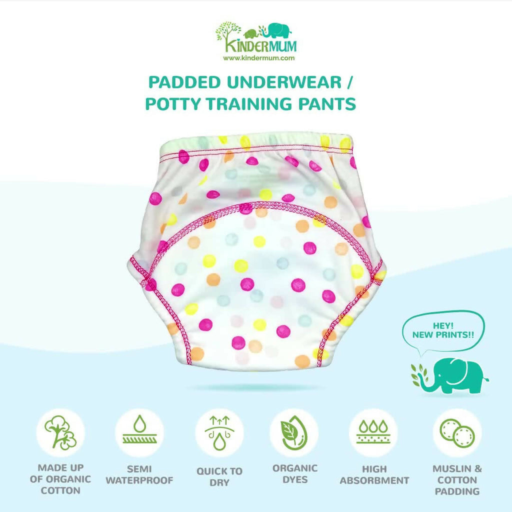 Kindermum Polka-Stars Set Of 2 Training Pants For Kids | Grocsy