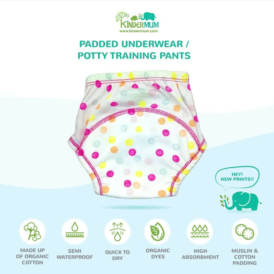 Kindermum Polka-Stars Set Of 2 Training Pants For Kids | Grocsy