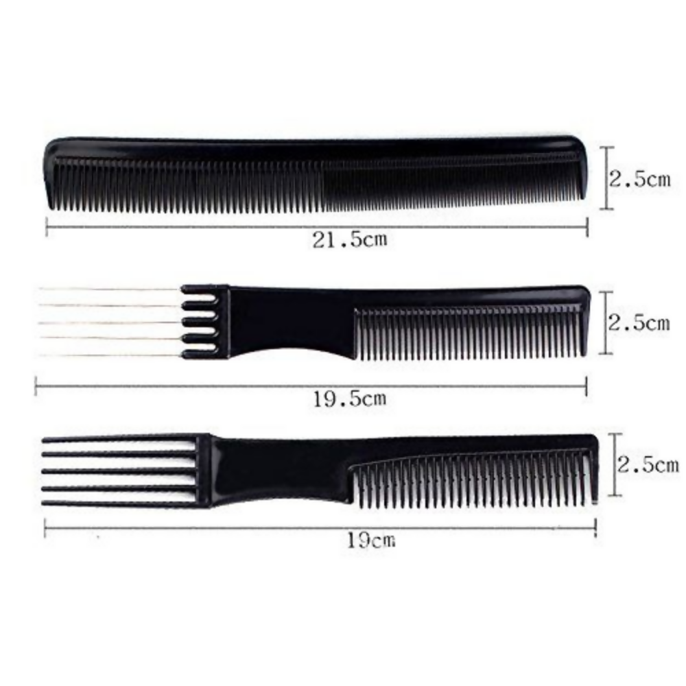 Bronson Professional 10 Pcs Combs Set with Multipurpose Styling Comb | Grocsy