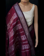 DEIANA'S Beautiful Designer Golden zari Soft Lichi Silk Saree - Wine | Grocsy