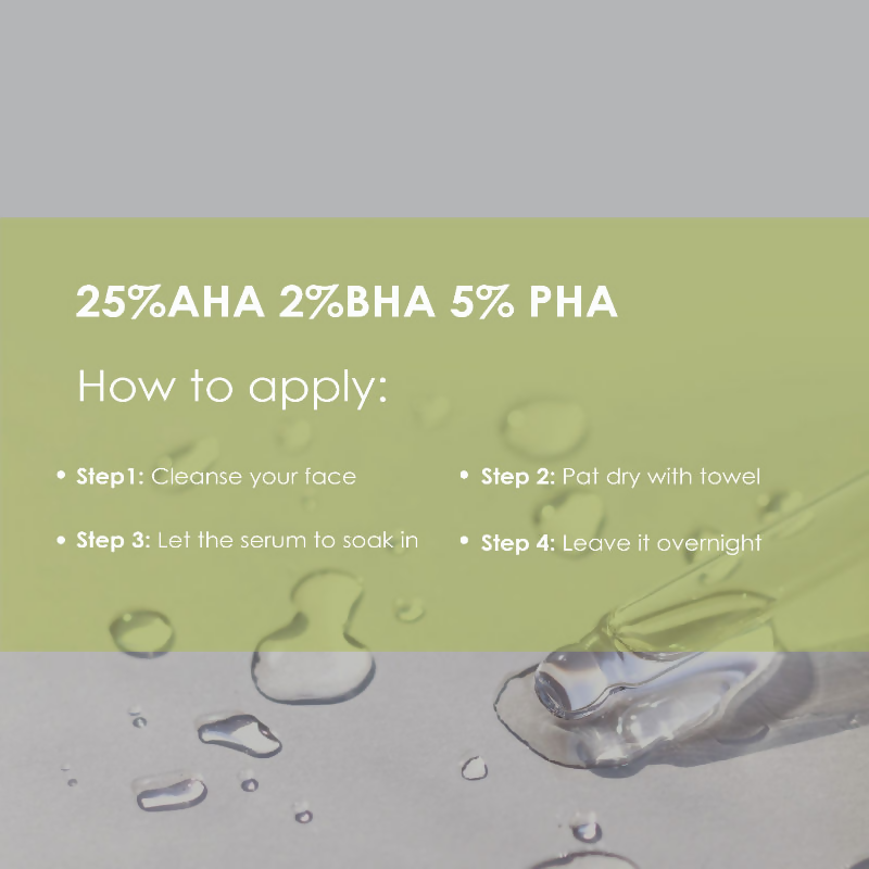 The Body Temple 25% AHA + 2% BHA & 5% PHA Peeling Solution for Face | Grocsy