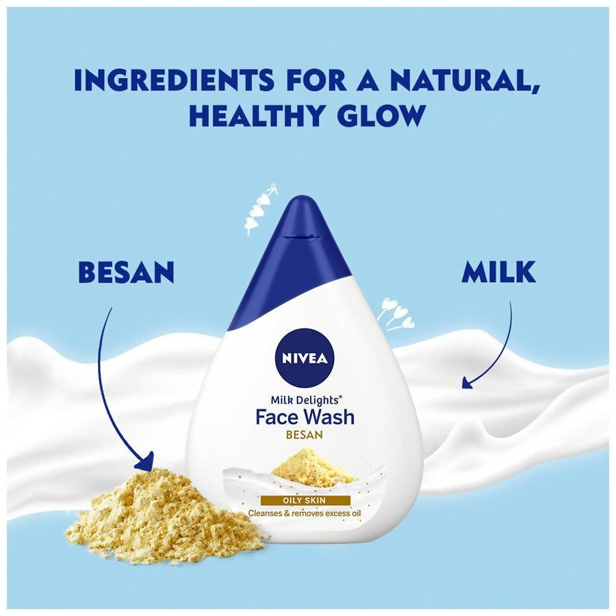 Nivea Milk Delights Face Wash - Besan (Gram Flour) | Grocsy