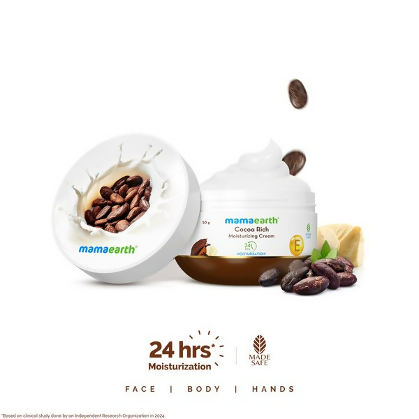 Mamaearth Cocoa Rich Moisturizing Cream with Cocoa Butter & Vitamin E For Deep Nourishment | Grocsy