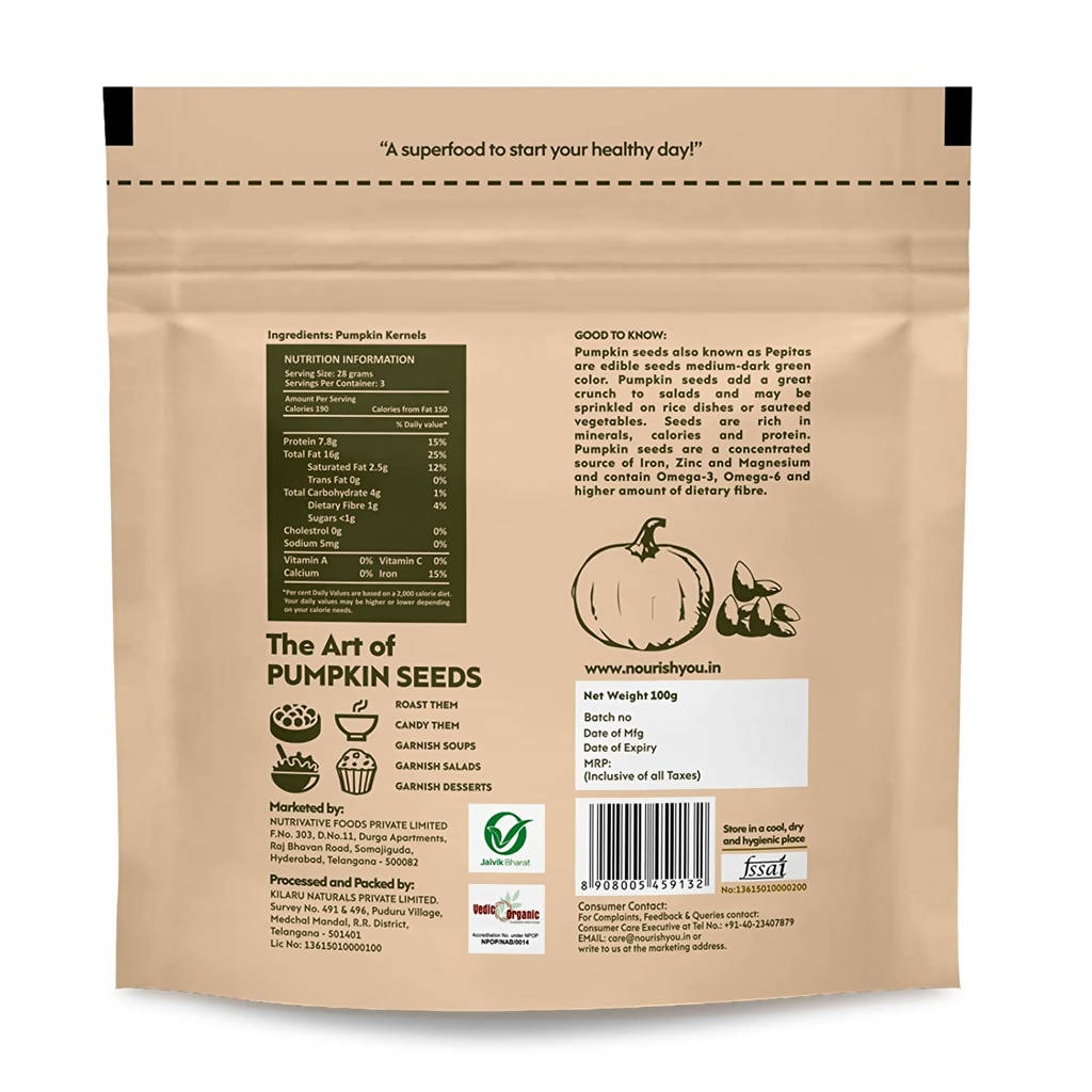 Nourish You Organic Pumpkin Seeds | Grocsy