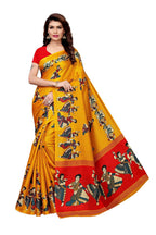 Vamika Latest Fashion Yellow Kalamkari With Jhalar Khadi Silk Saree | Grocsy