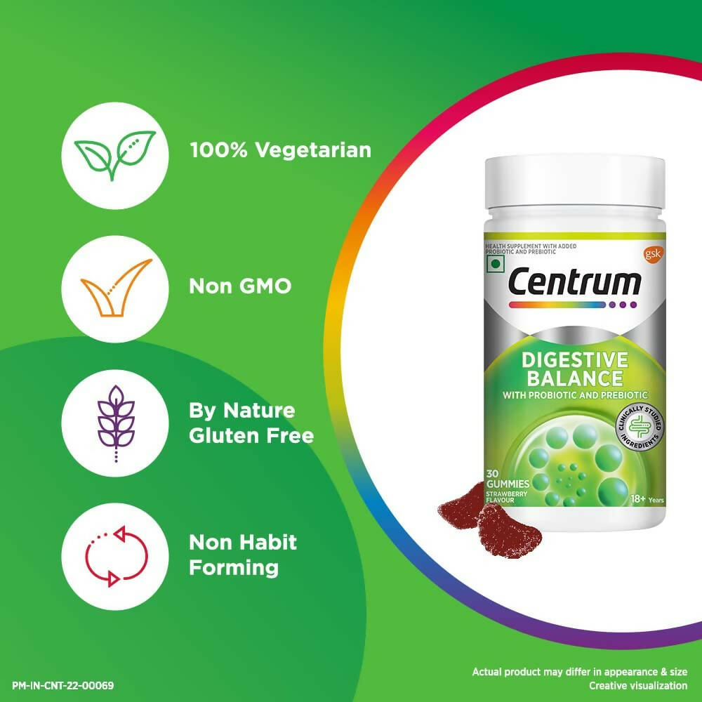 Centrum Digestive Balance Gummies - Strawberry Flavor | Grocsy