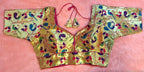 Kia Fashions Hot Pink Jacquard Weave Multi Color Paithani Readymade Blouse | Grocsy