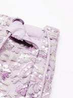 House of Panchhi Lavender Net Sequins and Zarkan embroidery Lehenga choli & Dupatta | Grocsy