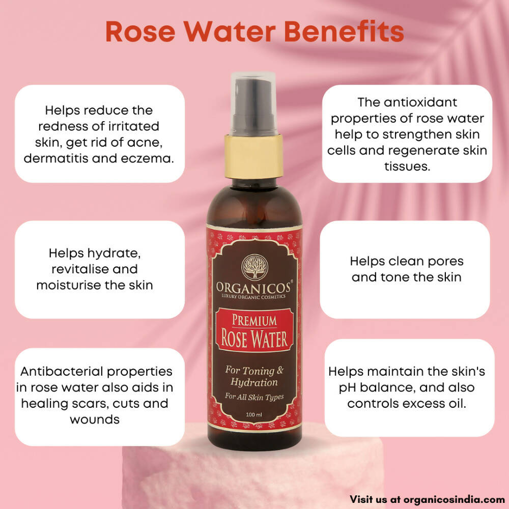 Organicos Premium Rose Water | Grocsy