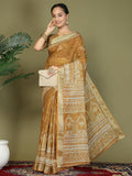 Shree Shyam Fashion Cotton Golden Saree | Grocsy