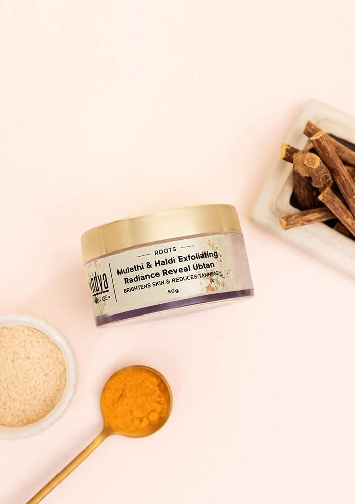 Indya Mulethi & Haldi Exfoliating Radiance Reveal Ubtan | Grocsy