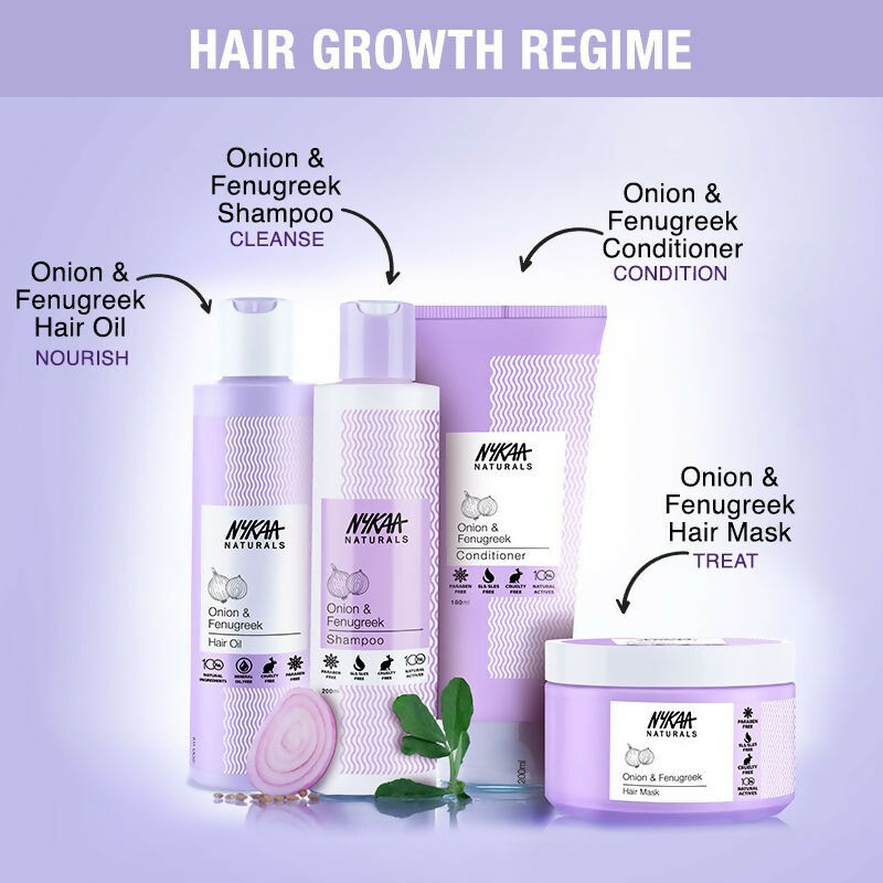 Nykaa Naturals Anti-Hair Fall Sulphate-Free Hair Mask With Onion & Fenugreek | Grocsy