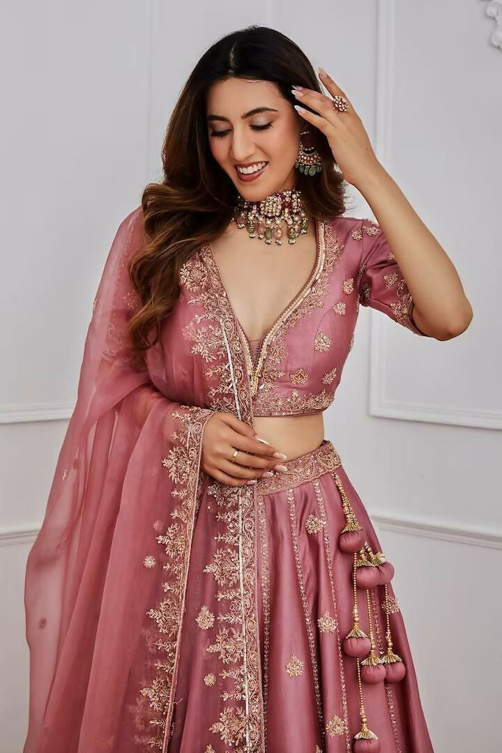 Jyoti Fashion Women's Onion Japan Satin Silk Sequins with Dori & Zari Embroidered Designer Lehenga Choli Set | Grocsy
