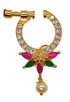 Multicolor AD Designer Beautiful Nose Ring | Grocsy